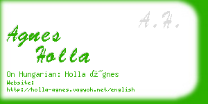 agnes holla business card